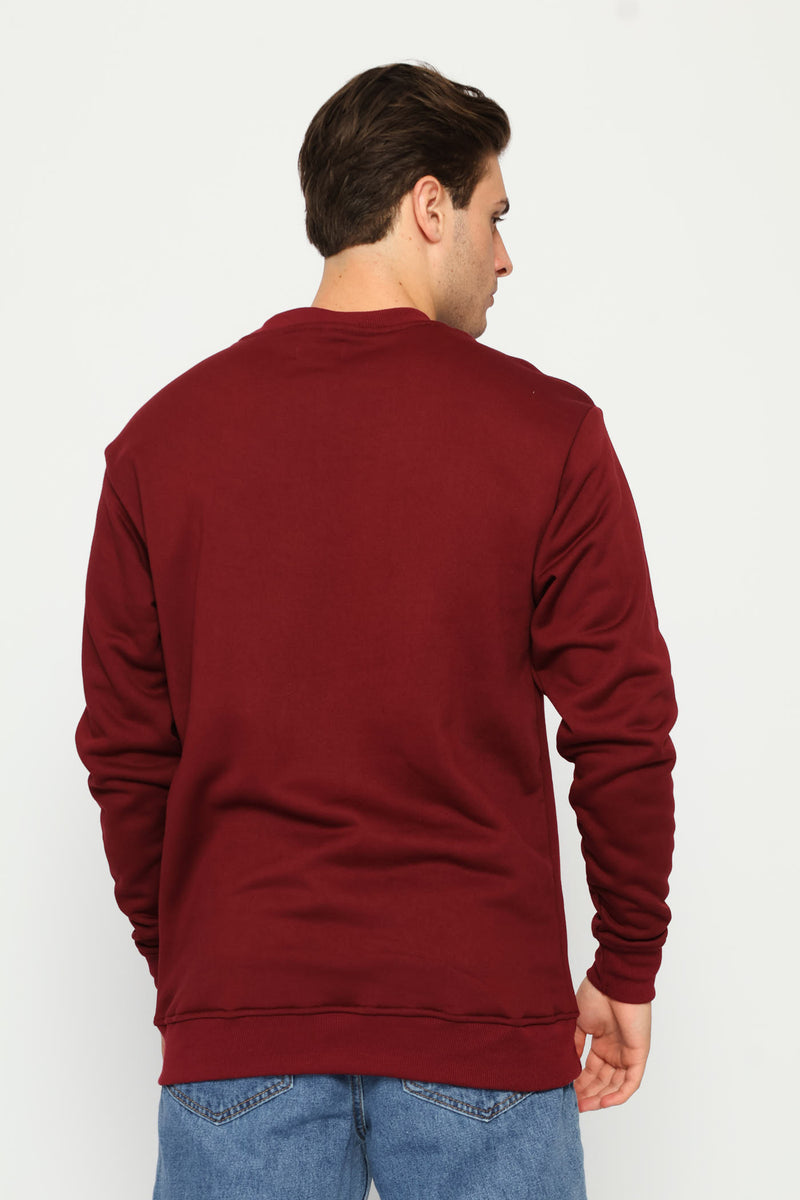 Large Logo Crew Top - Burgundy