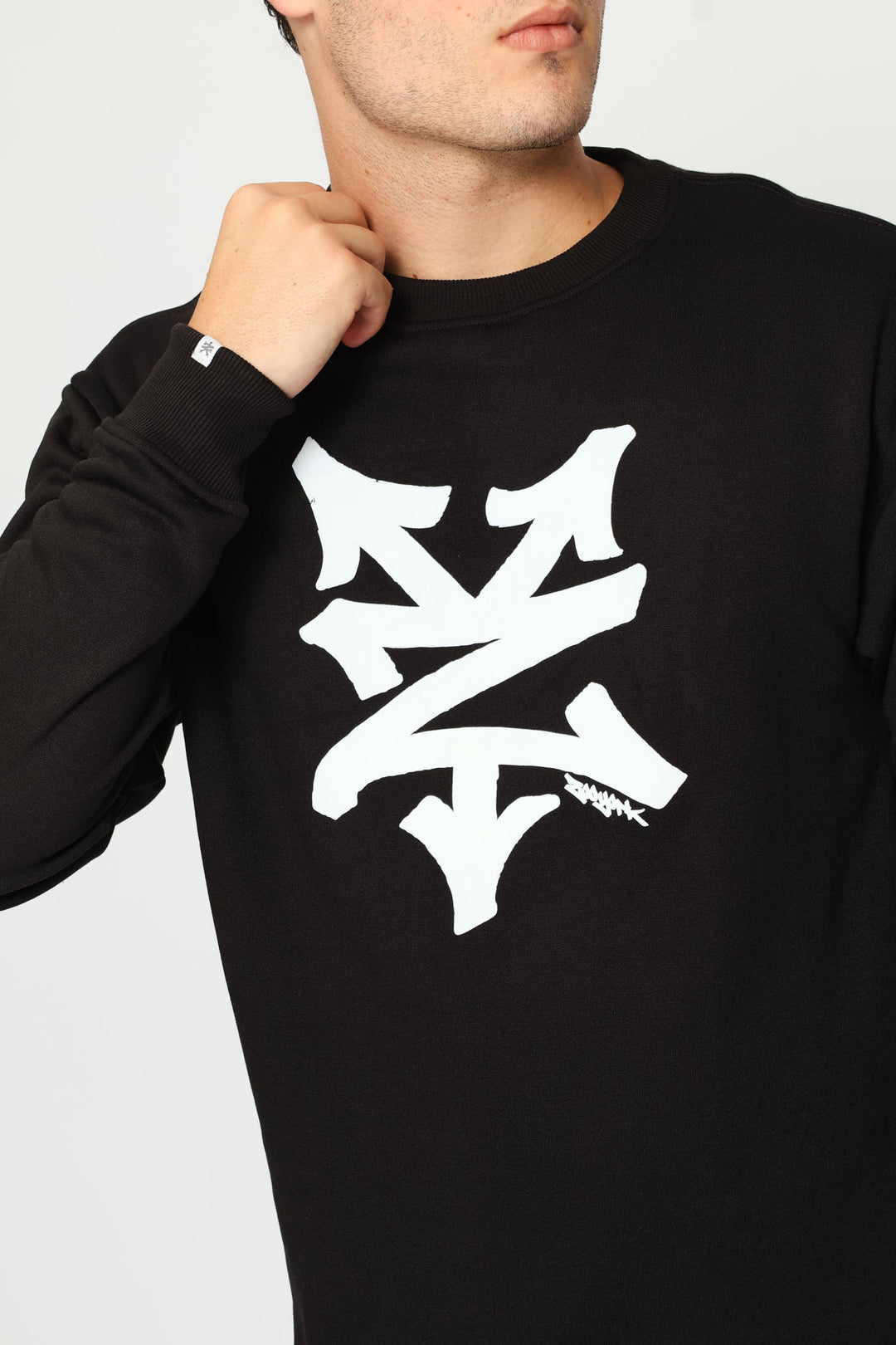 Large Logo Crew Top - Black
