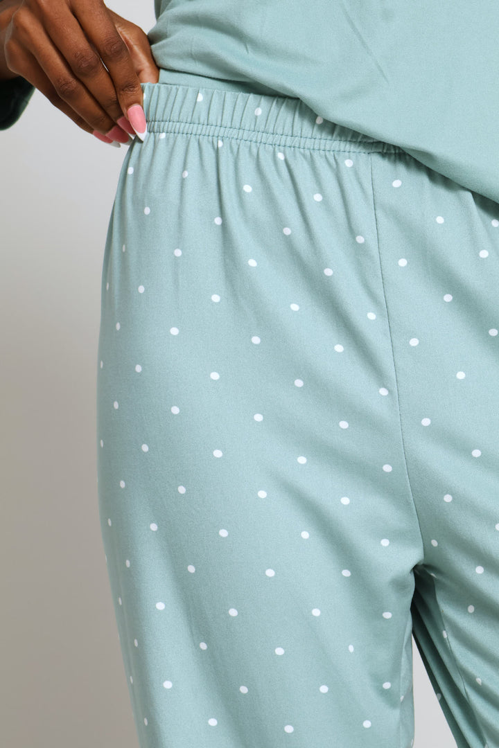 Weekend Ready Soft Touch Long Sleeve Top & Pant Set - Duck Egg