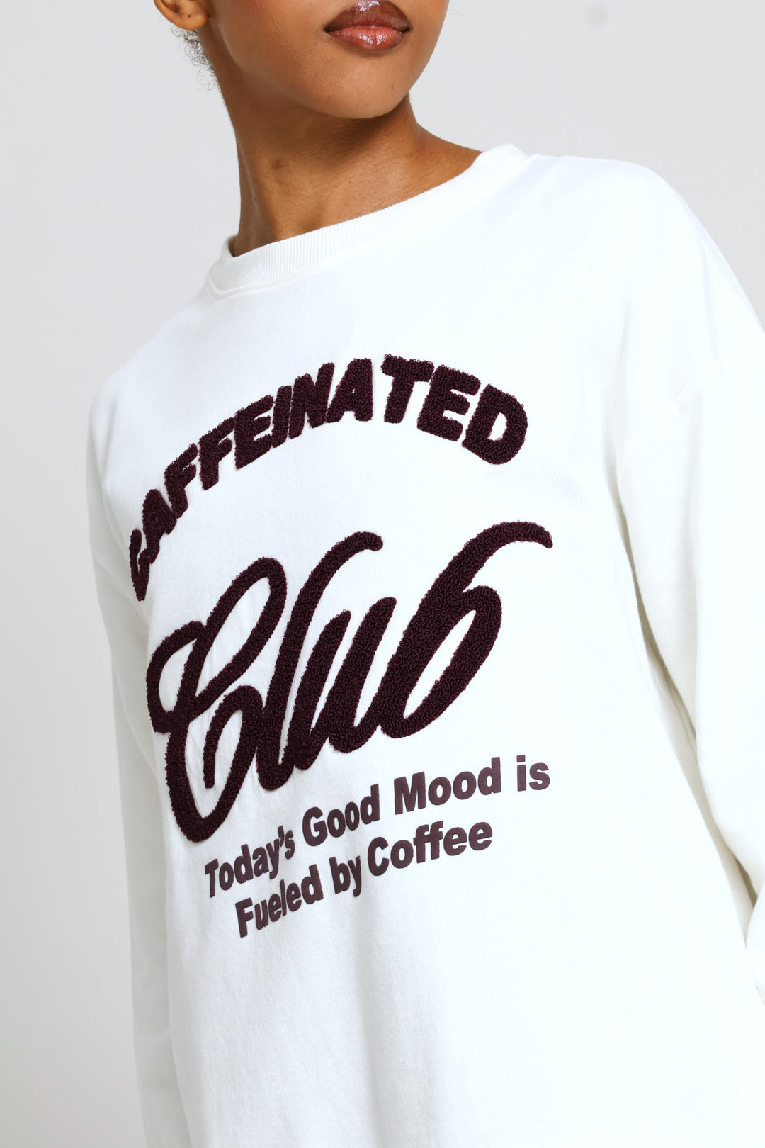 Long Sleeve Fleece Pullover & Woven Pant Set - Cream