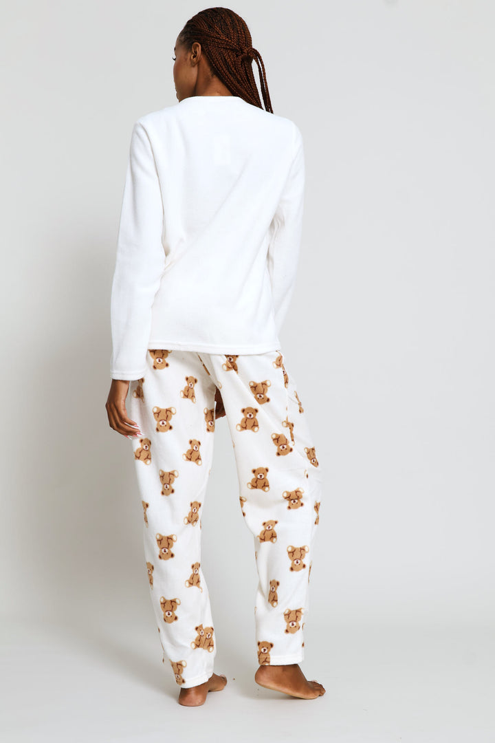 Bearly Awake Polar Fleece Mother'S Day Set - Cream