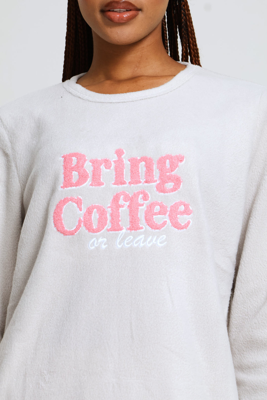 Bring Coffee Polar Fleece Mother'S Day Set - Grey