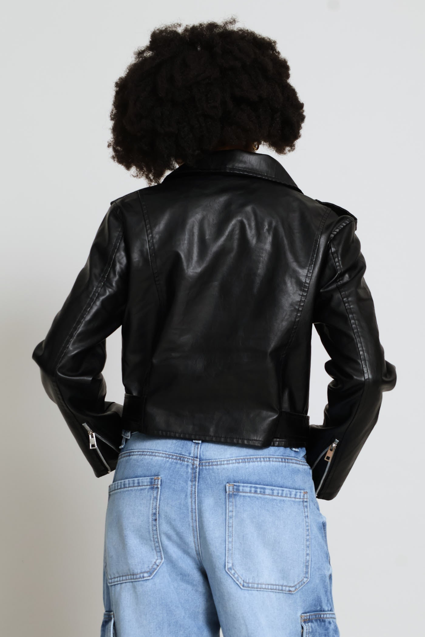 Ladies Biker Jacket - Black – Edgars