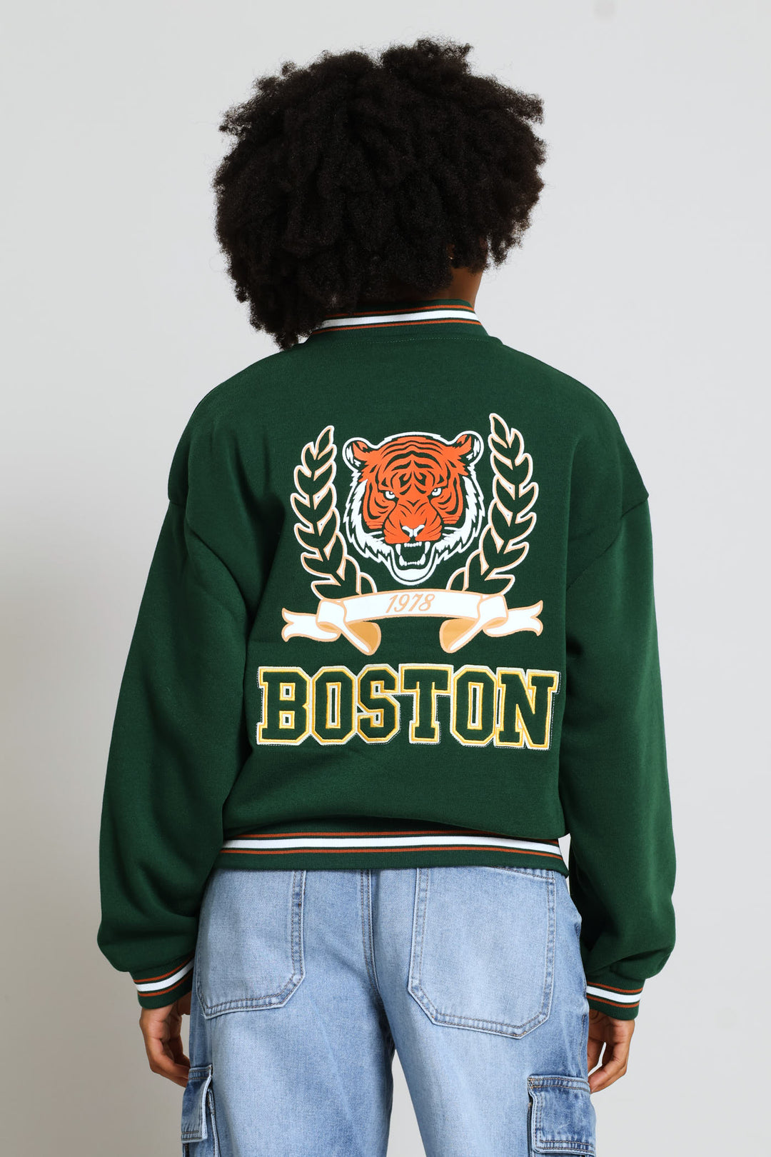 Baseball Fleece Jacket - Bottle Green