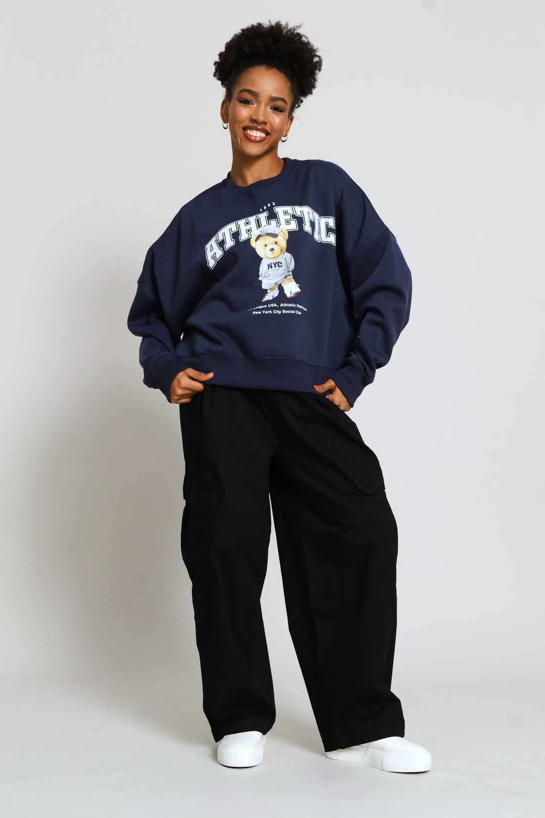 Teddy Crew Fleece Pullover - Navy