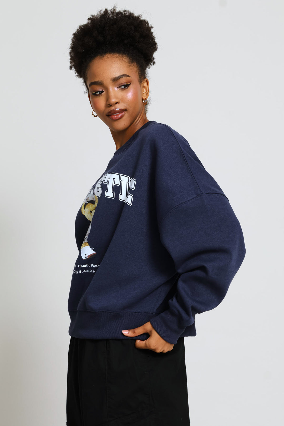 Teddy Crew Fleece Pullover - Navy