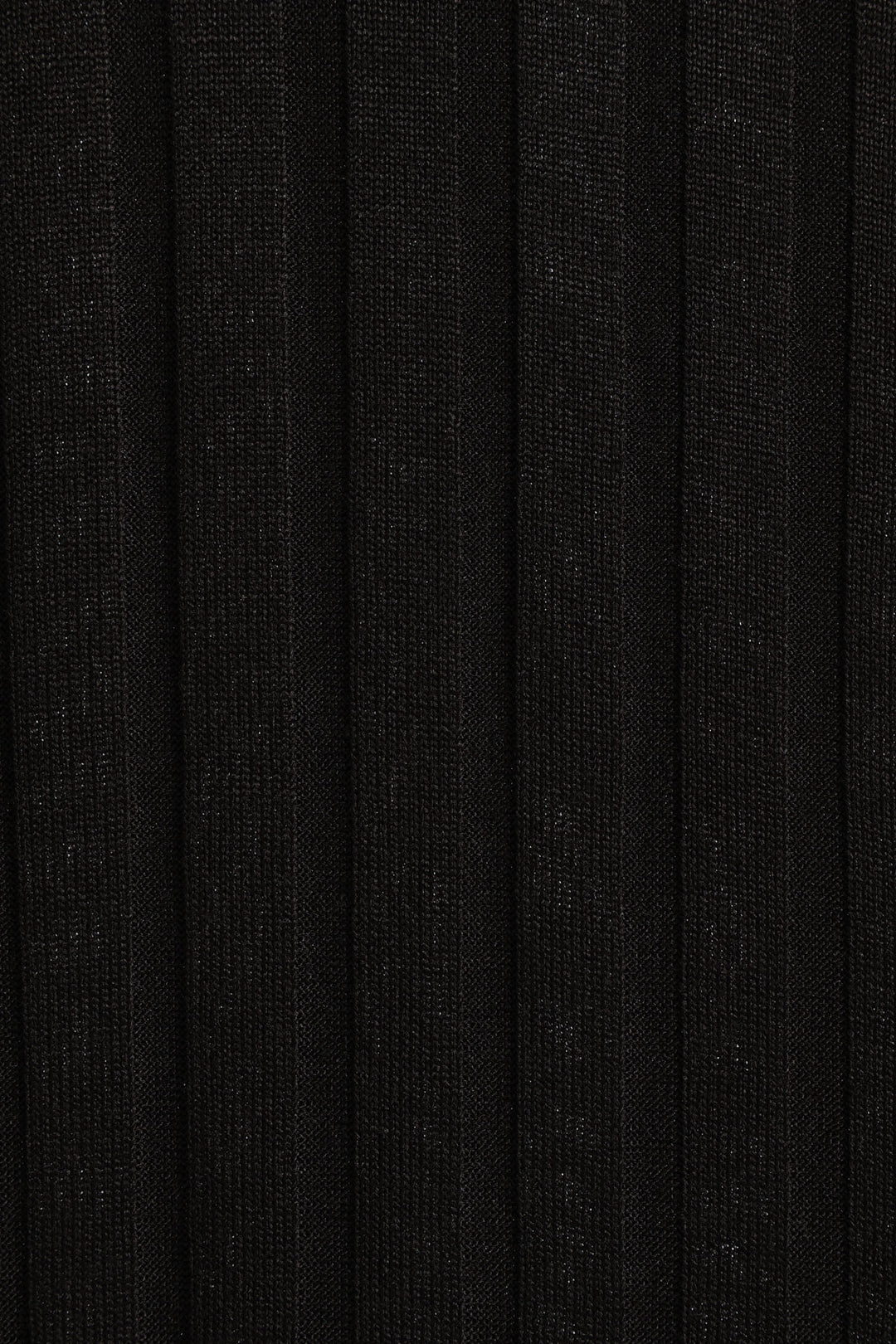 Ribbed Cut & Sew Mini Pinafore Dress - Black