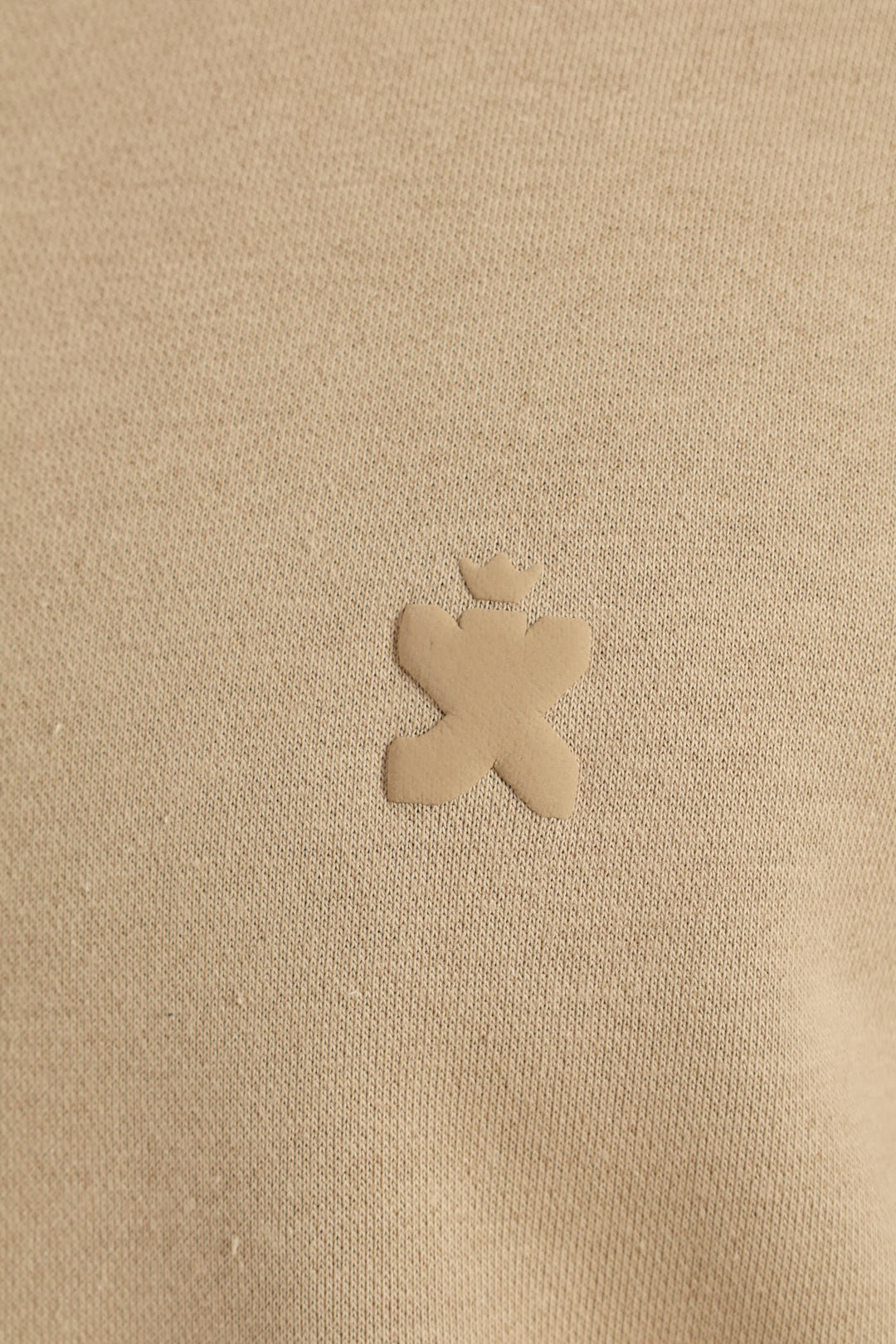 Plain Crew Fleece Track Top - Taupe