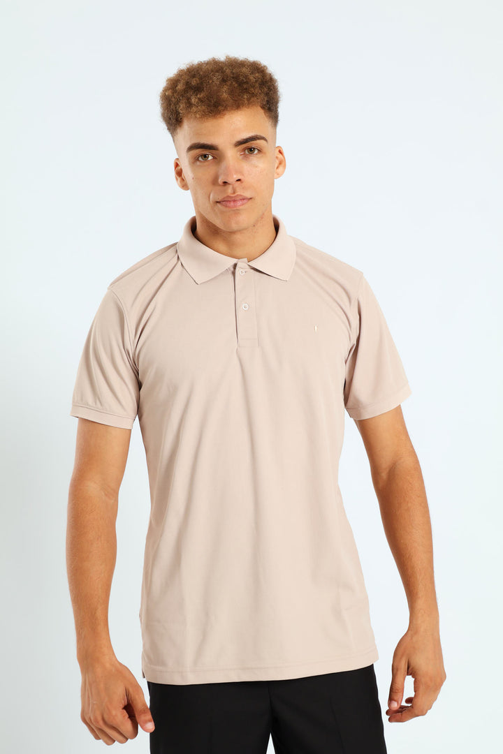 Basic Quick Dry Golfer - Stone