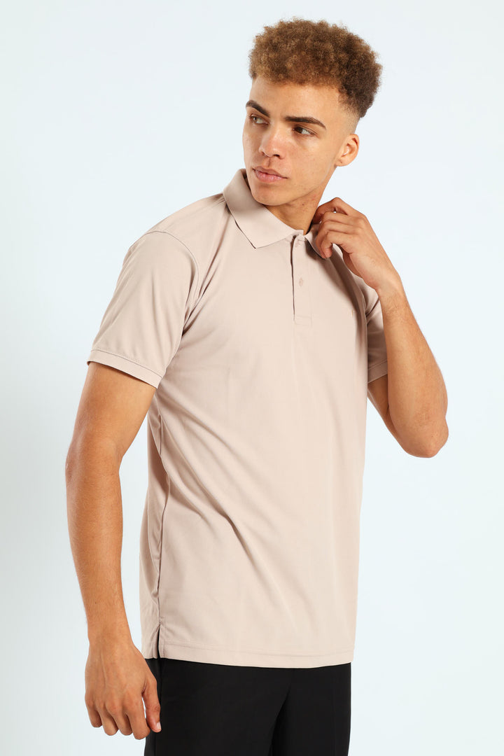 Basic Quick Dry Golfer - Stone