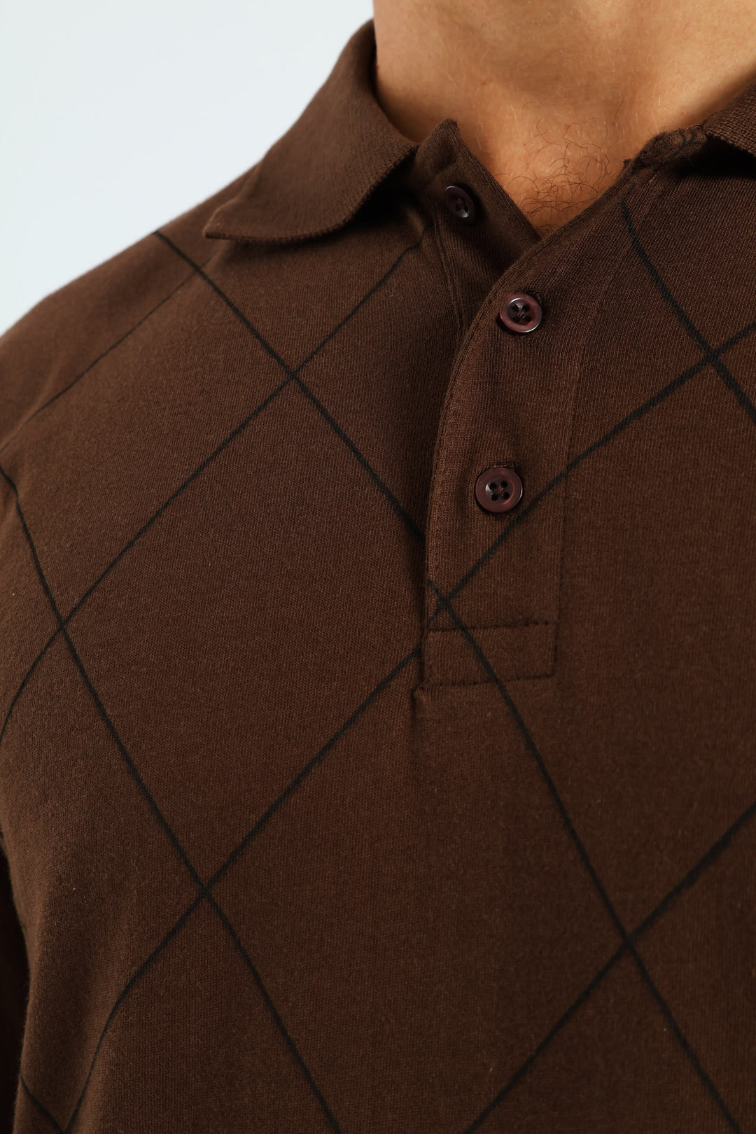 Diamond Printed Golfer - Brown