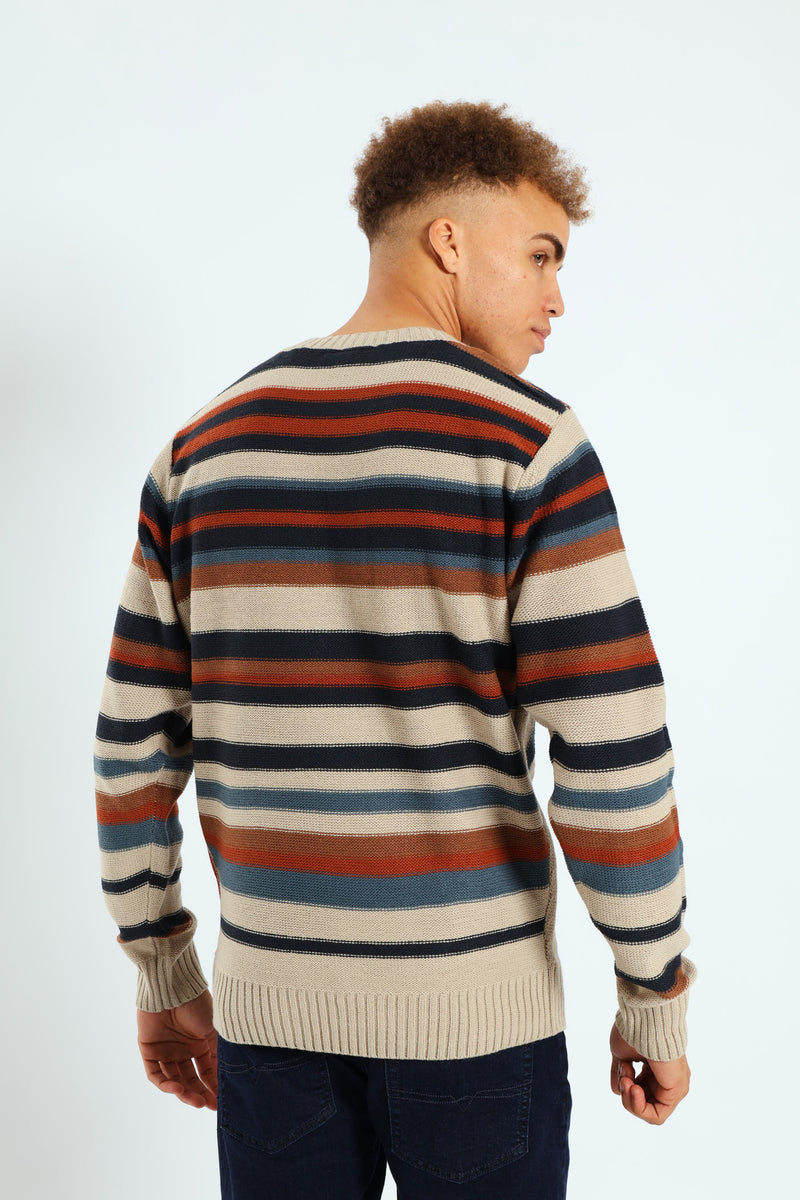 Striped Intarsia Knitwear - Multi