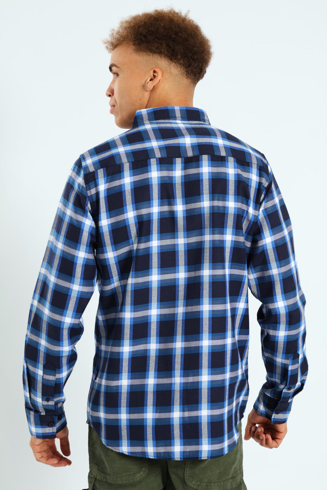 Long Sleeve Check Shirt - Blue