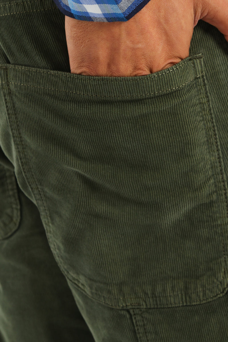 Corduroy Pants - Olive