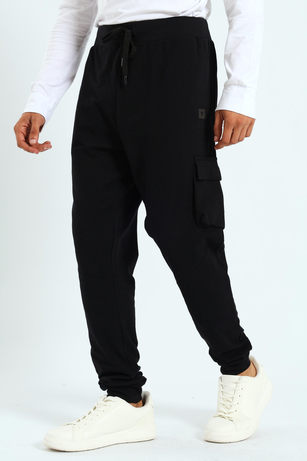 Cargo Texture Trackpant - Black