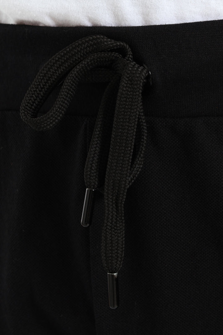 Cargo Texture Trackpant - Black