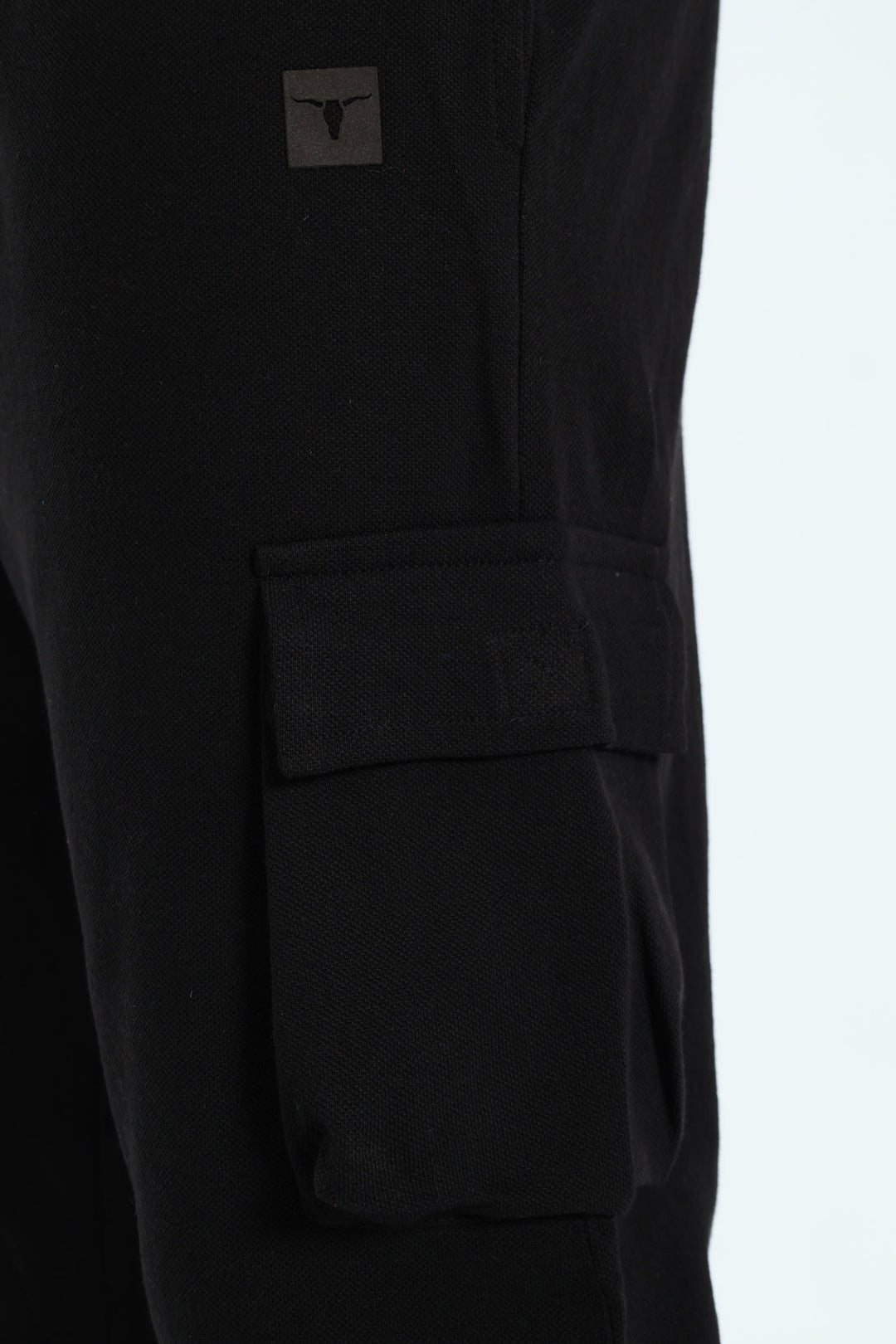 Cargo Texture Trackpant - Black