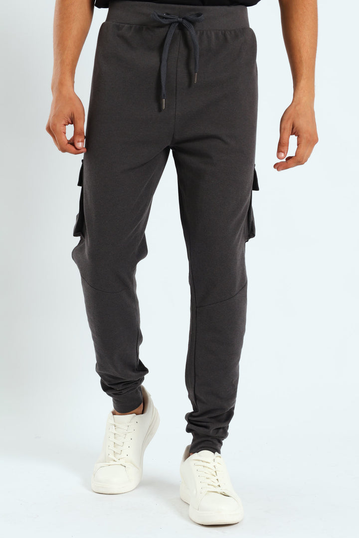 Cargo Texture Trackpant - Charcoal