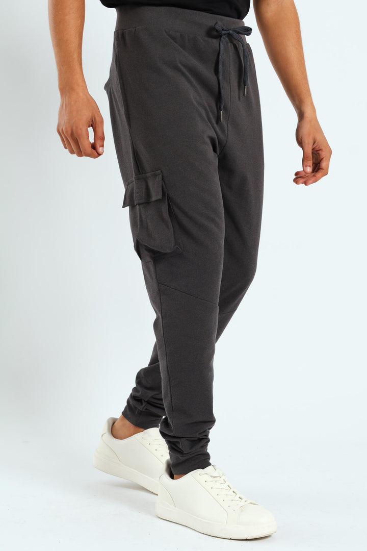 Cargo Texture Trackpant - Charcoal