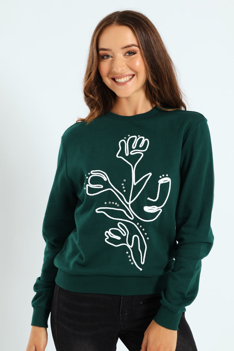 Cornelli Diamante Pullover - Bottle Green