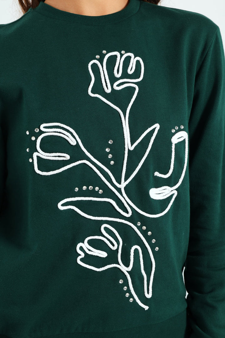 Cornelli Diamante Pullover - Bottle Green