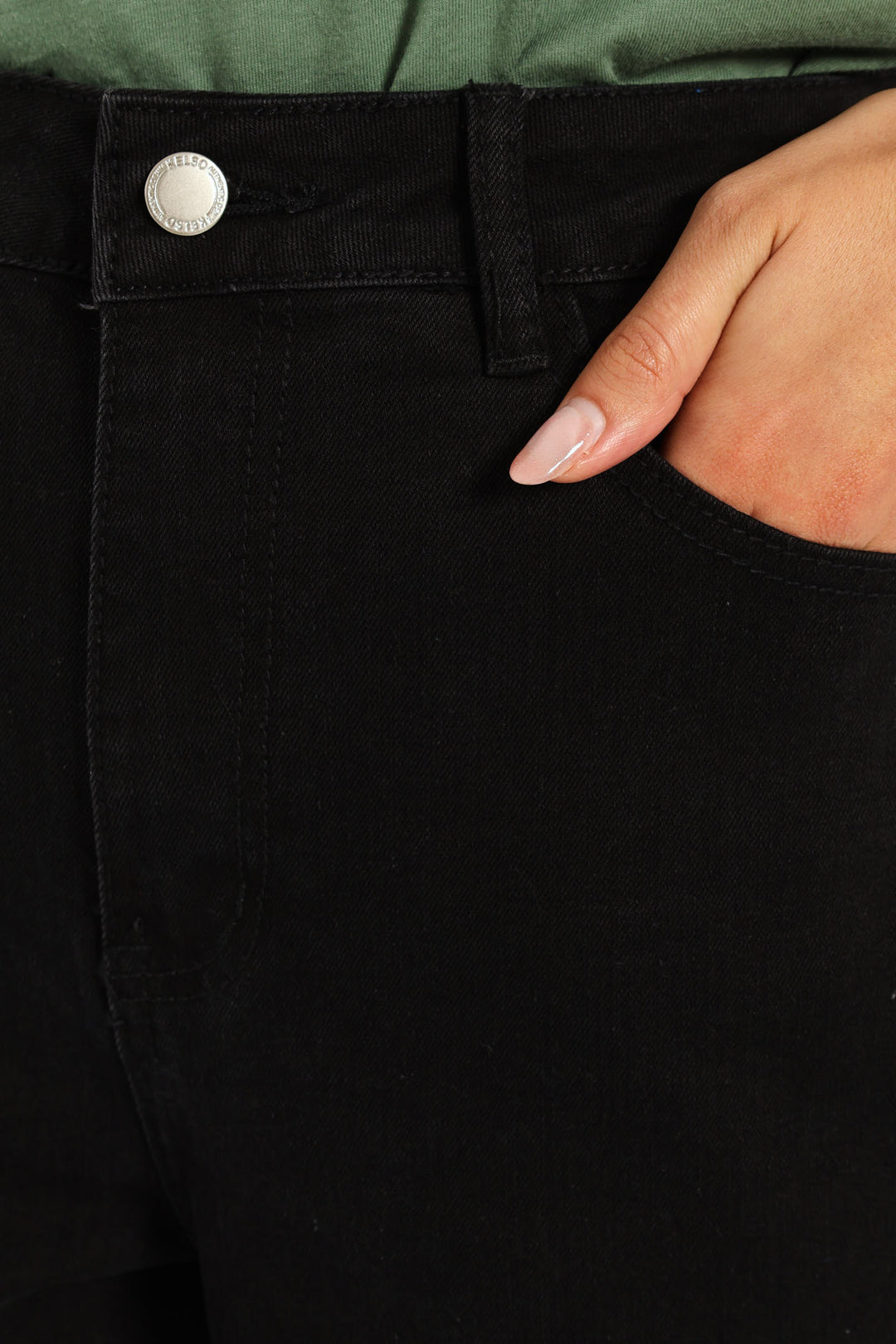 Hi-Rise Wide Leg Jean - Black