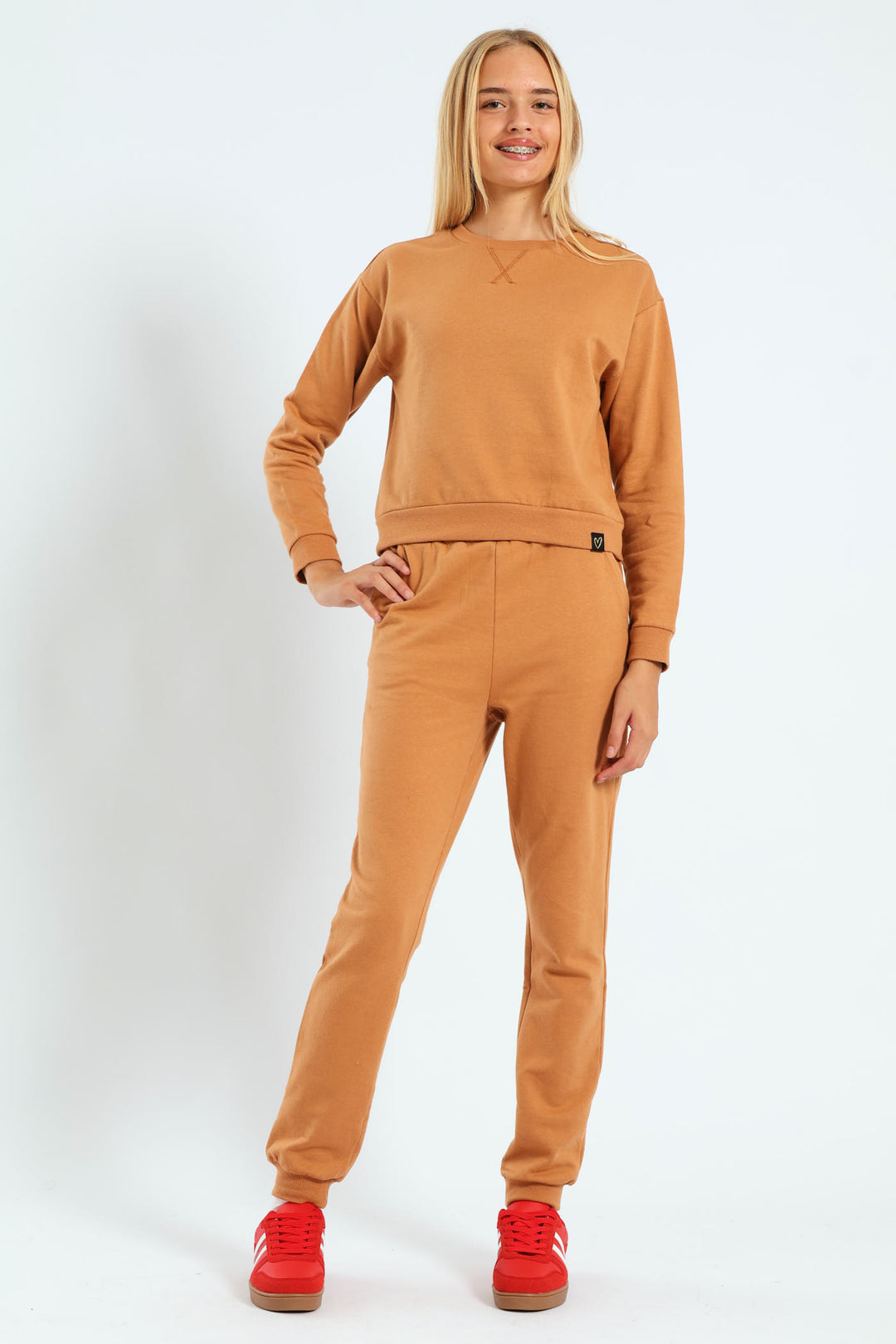 Girls Fleece Top - Brown