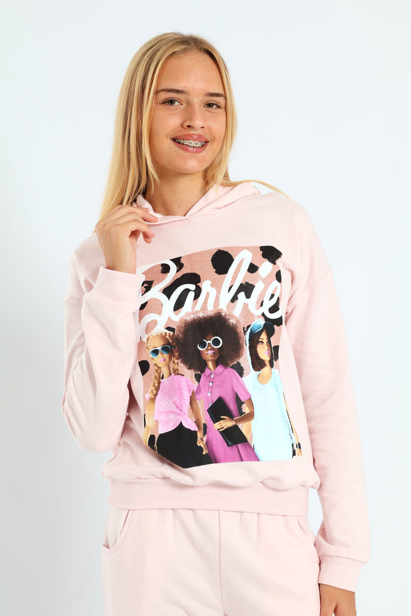 Girls Fleece Hoody Top - Pink