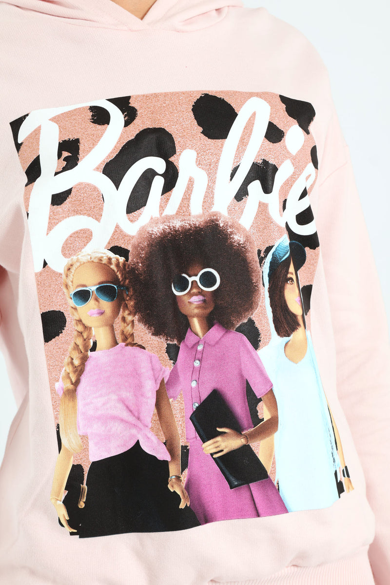 Girls Fleece Hoody Top - Pink
