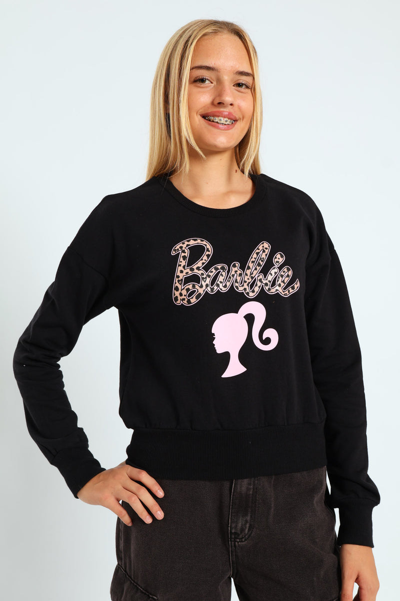 Girls Fleece Top - Black