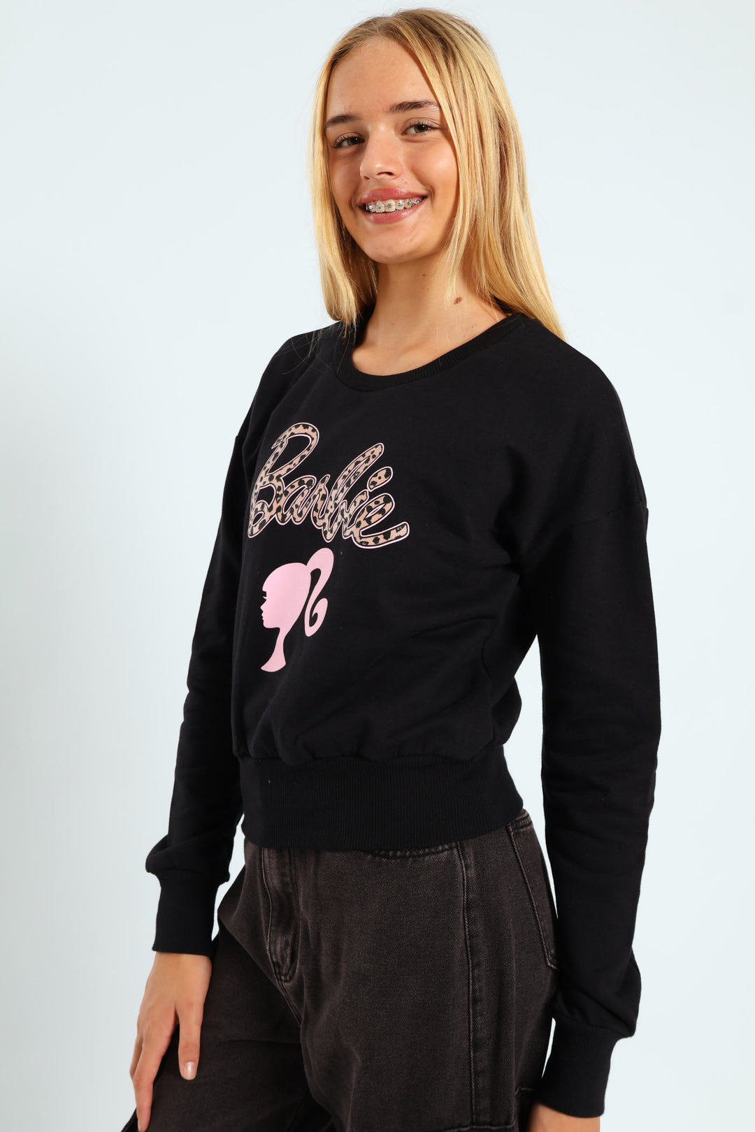 Girls Fleece Top - Black