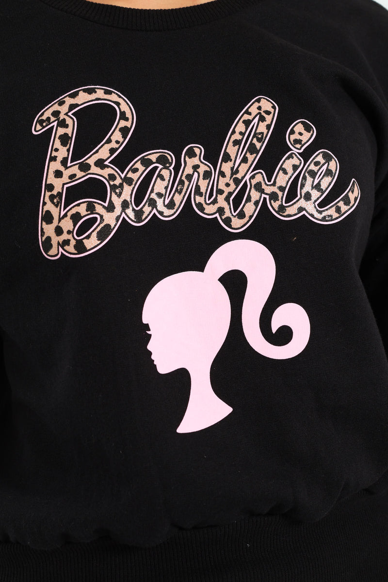 Girls Fleece Top - Black