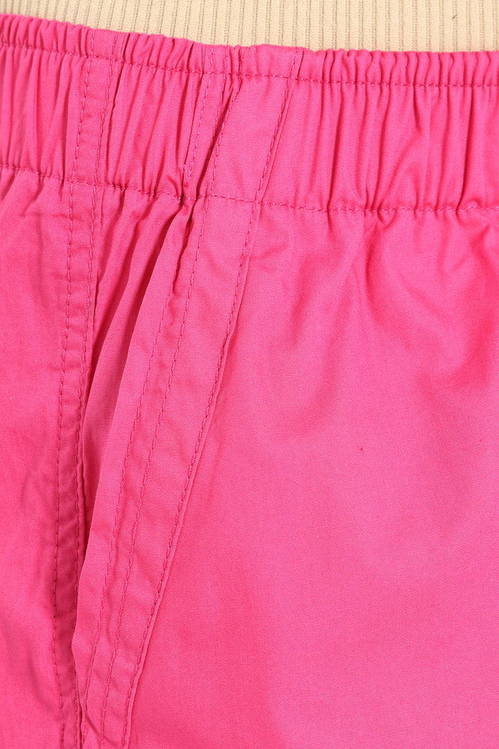 Girls Multi Pocket Parachute Pants - Cerise
