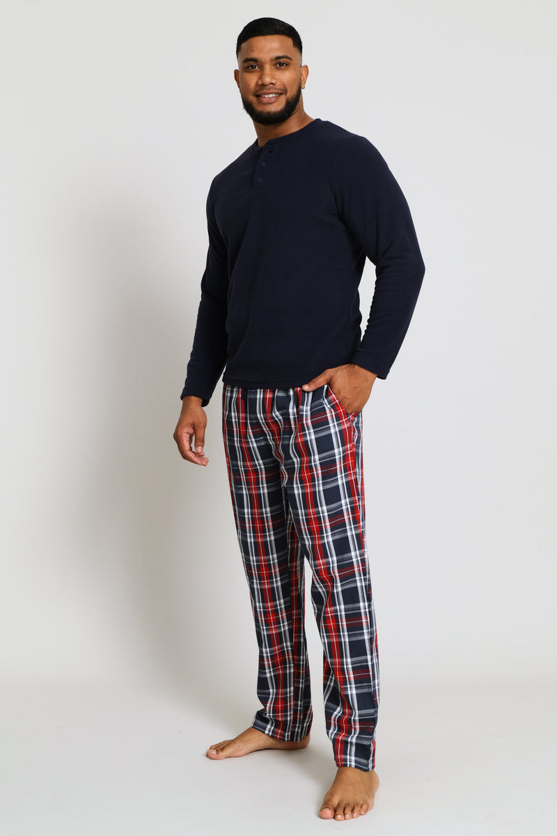 Check Woven Pants - Red