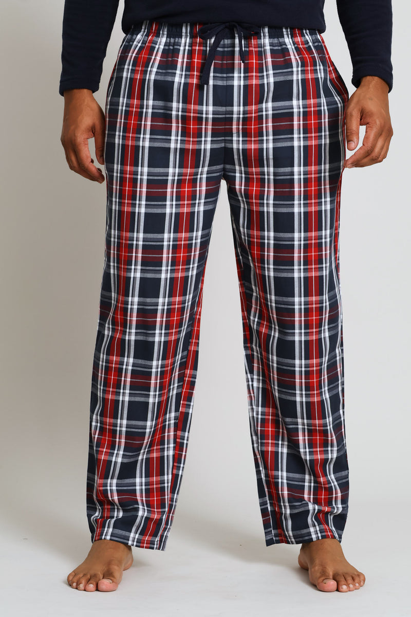 Check Woven Pants - Red