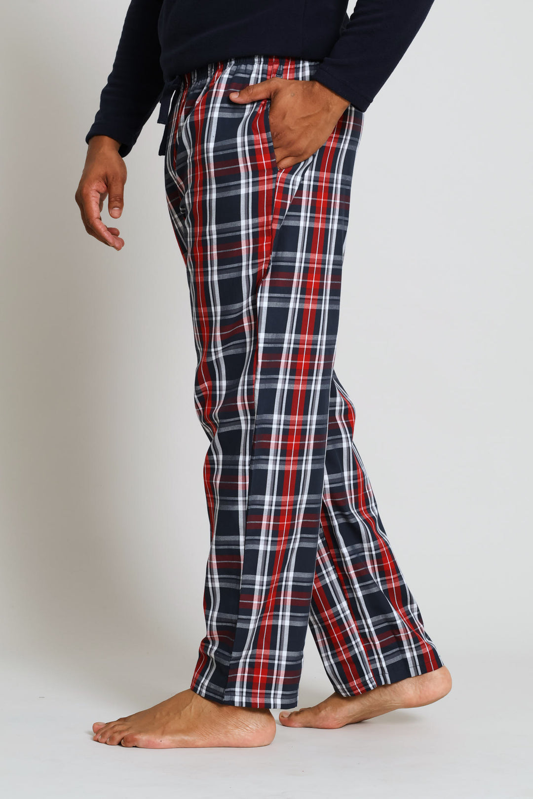 Check Woven Pants - Red