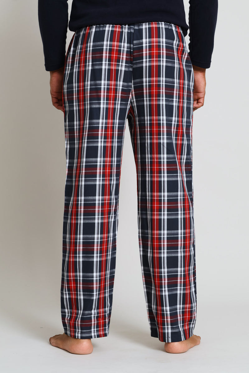 Check Woven Pants - Red