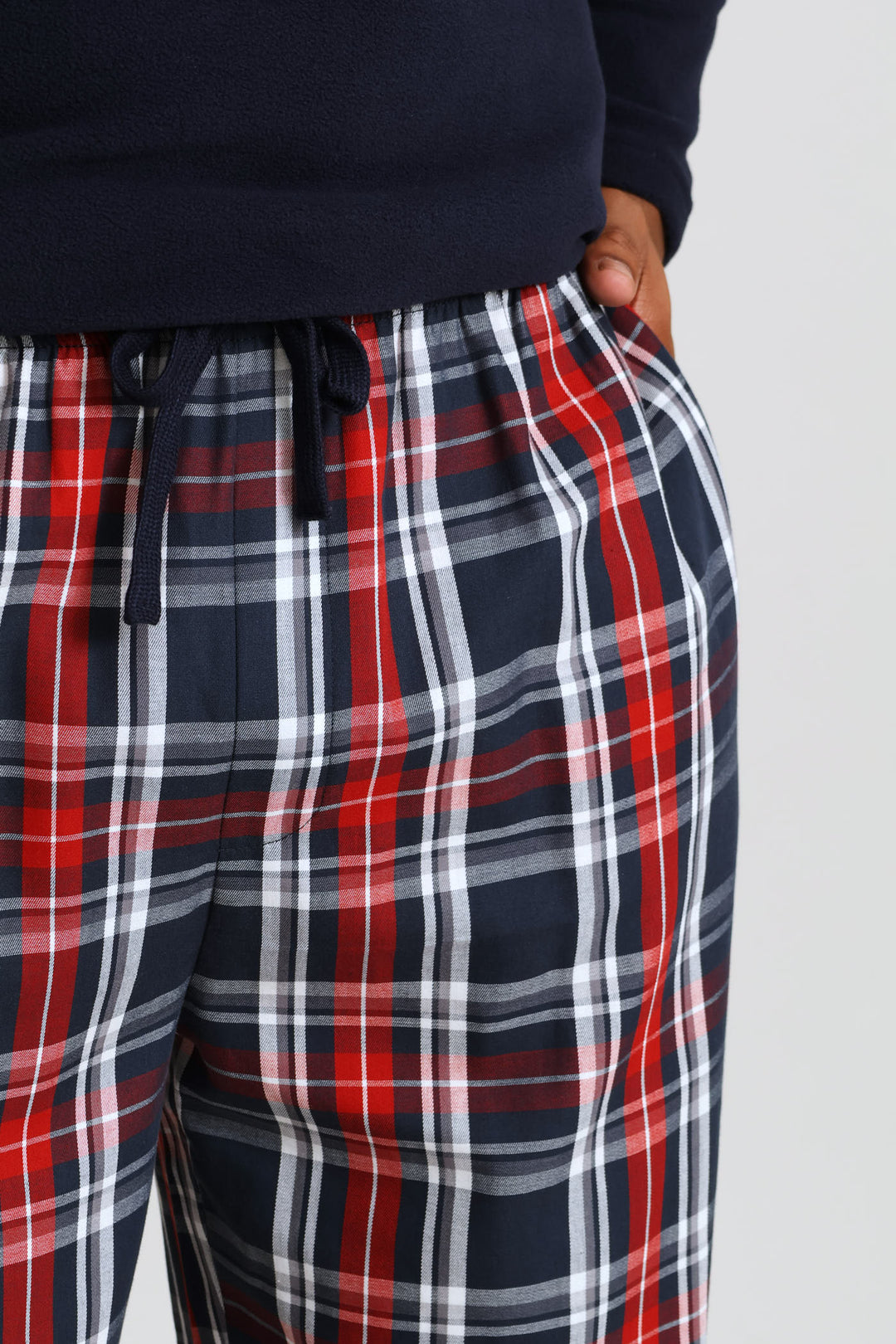 Check Woven Pants - Red