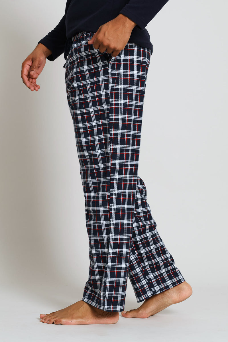 Check Butter Fleece Pant - Blue