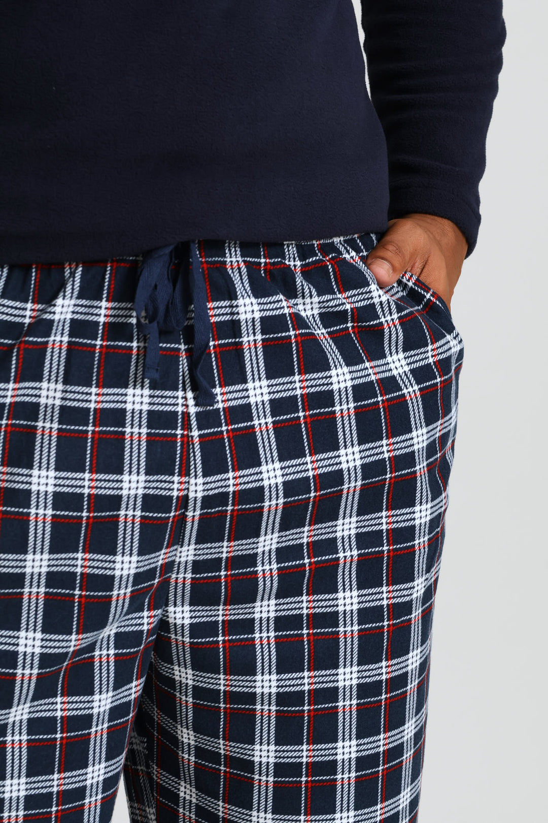 Check Butter Fleece Pant - Blue