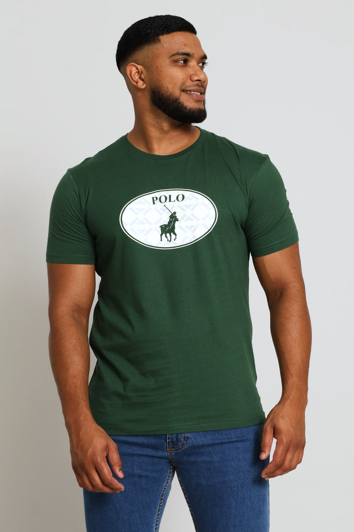 Gerald Monogram Logo Tee - Green