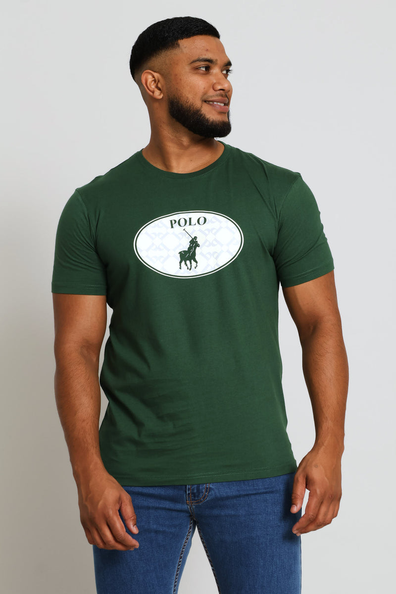 Gerald Monogram Logo Tee - Green
