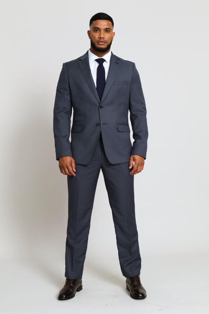 Regular Fit Viscose Blend Suit Jacket - Charcoal