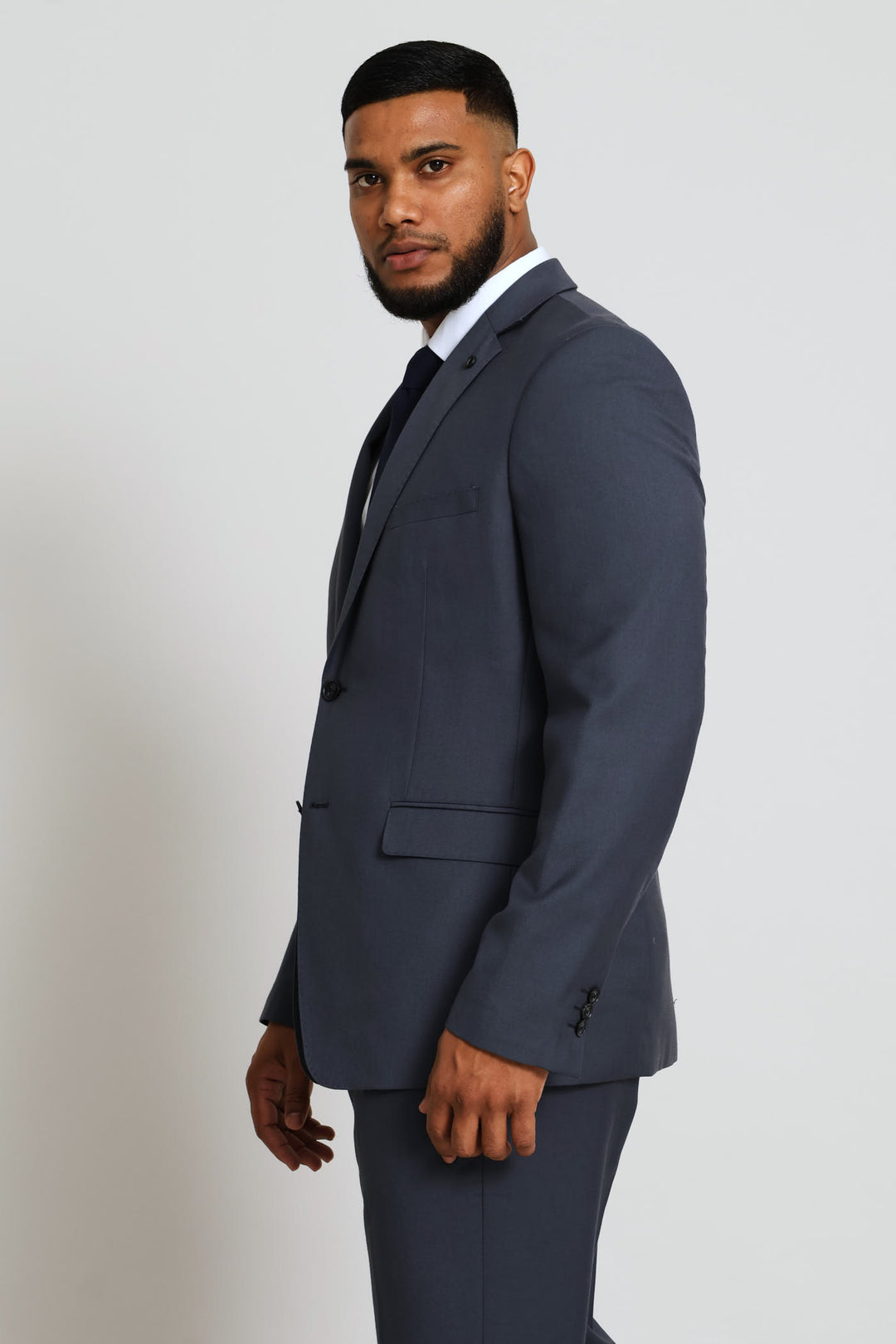 Regular Fit Viscose Blend Suit Jacket - Charcoal