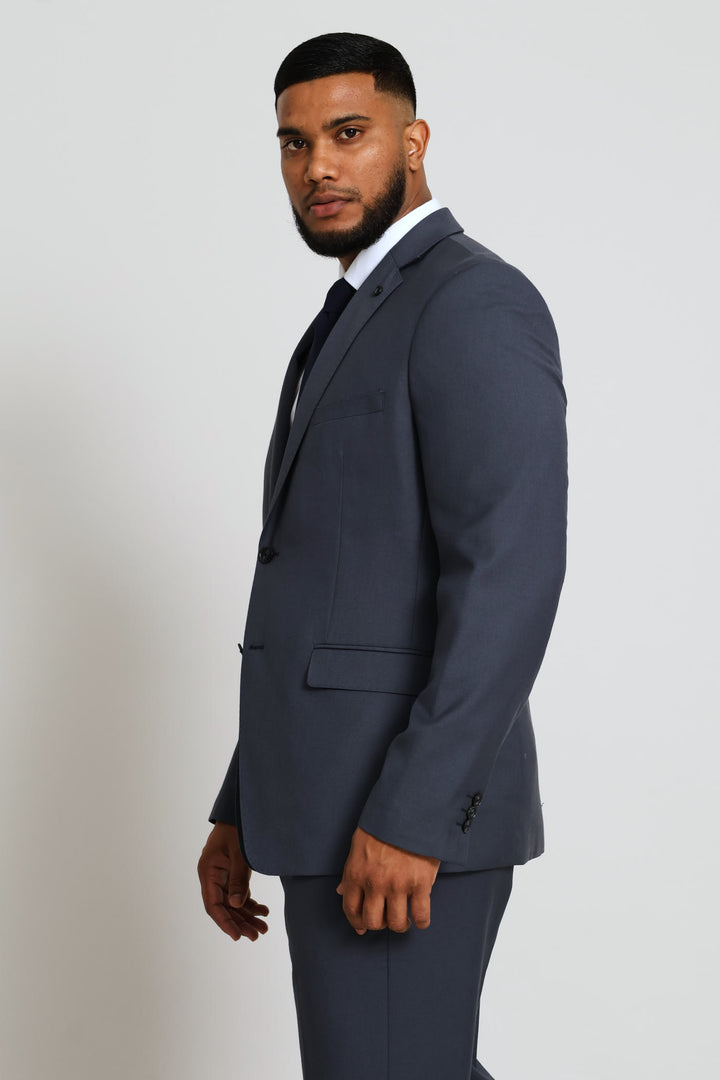 Regular Fit Viscose Blend Suit Jacket - Charcoal