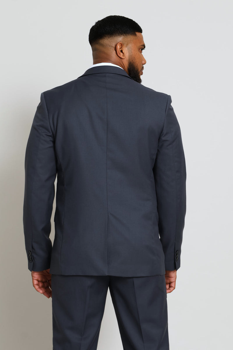 Regular Fit Viscose Blend Suit Jacket - Charcoal