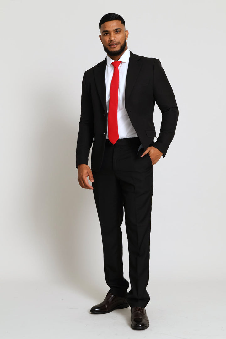 Slim Fit Essential Suit Jacket - Black