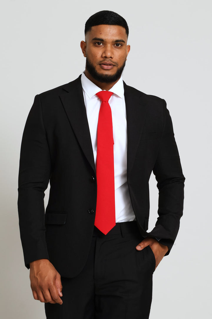 Slim Fit Essential Suit Jacket - Black
