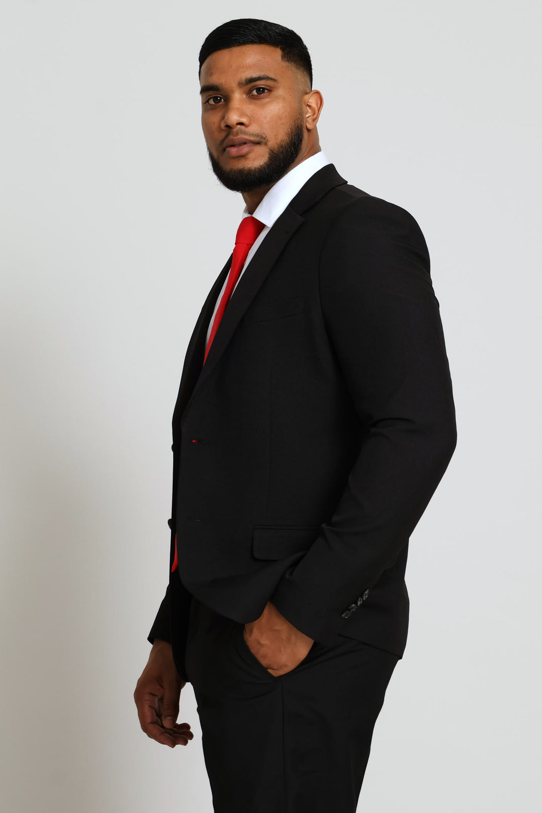 Slim Fit Essential Suit Jacket - Black