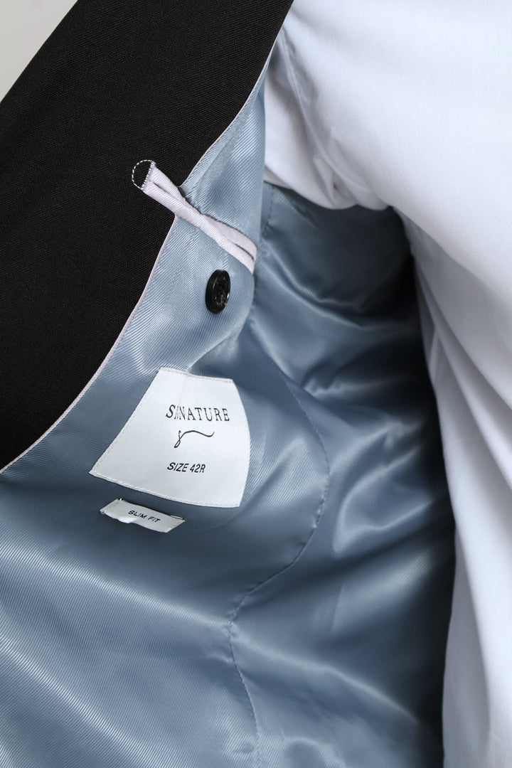 Slim Fit Essential Suit Jacket - Black